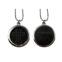 Pendentif HOONNI Premium en pierre de lave à énergie scalaire quantique, croix LOVE, cadre en acier inoxydable, bijou bien-être aux ions négatifs, idéal pour un cadeau