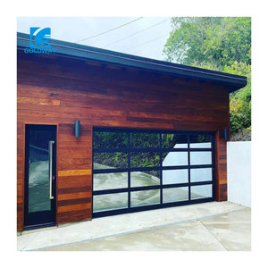 Porte de garage sectionnelle à panneaux de verre transparents pour villas et usage domestique - Product Image 1
