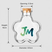Botol Kaca Puding Botol Kaca Biasa DIY Buatan Tangan Botol Hadiah Dekoratif untuk Pernikahan dan Permen