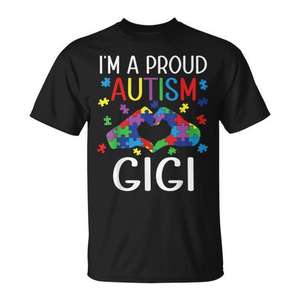 Camiseta I'm A Proud Autism Gigi, camiseta para el Día de la Conciencia sobre el Autismo, camiseta para nieto - Product Image 1