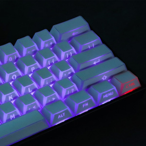 Side-Lit Mechanical Keycaps with Opaque Top Surface Edge-Glowing Perimeter PBT Keycap Set Cool White Backlit Keycaps - Product Image 3