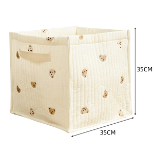 Cesta de pañales bordada con oso bonito estilo coreano moderno personalizado, <span class=keywords><strong>bolsa</strong></span> para bebé, botella de leche para mamá, almacenamiento de <span class=keywords><strong>ropa</strong></span> de muñeca - Product Image 1