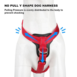 Harnais pour chien en nylon et cuir, modèle C012, anti-traction, anti-étranglement, forme Y, anti-dérapant, style H, avec logo personnalisé, en stock usine - Product Image 2