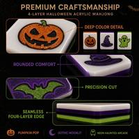 Ensemble de Mahjong Américain Pliable Portable de Luxe en Acrylique à 4 Couches pour Halloween, Personnalisable OEM ODM, Jeu de Divertissement