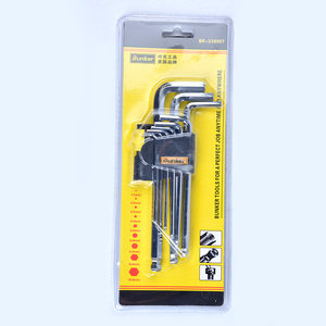 Clássico CR-V 9pcs <span class=keywords><strong>Trox</strong></span> <span class=keywords><strong>Wrench</strong></span> Set Padrão L Alongamento L Allen <span class=keywords><strong>Wrench</strong></span> Aço Mecânico Ferramentas Hex Head Metric Measurement System - Product Image 4