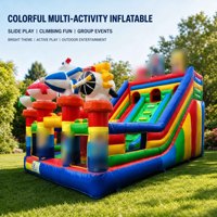 Château gonflable commercial en PVC avec toboggan et pistes d'escalade, équipement de terrain de jeu gonflable pour enfants, idéal pour la location événementielle et les grandes entreprises