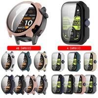 BEEFLYPOWER Coque de protection intégrale pour montre avec pare-chocs en verre trempé intégré pour Garmin 4 & 4S HF011 HF012