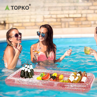 TOPKO-Bar gonflable pour pique-nique à la plage, intérieur et extérieur, piscine flottante en PVC durable