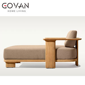 Chaise longue en teck durable pour le confort extérieur Lit de repos stable <span class=keywords><strong>et</strong></span> résistant au soleil pour les hôtels, les parcs <span class=keywords><strong>et</strong></span> les villas - Product Image 2