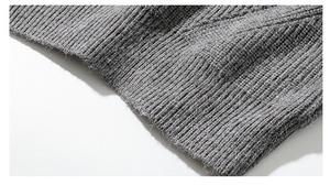 Pull unisexe en maille épaisse respirant anti-plis en mélange acrylique, coupe ample et confortable, col polyvalent, idéal pour superposer, pour couple - Product Image 5