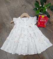 Robes d'été pour filles, imprimées, mignonnes, sans manches, longueur genou, respirantes, superposées, de haute qualité, personnalisées ODM, vente en gros d'usine