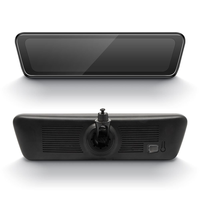 Rétroviseur de streaming style OEM 8,2 pouces pour Ford F150 2015-2026, accessoires, caméra de tableau de bord 4K double objectif avec système d'avertissement d'angle mort BSD
