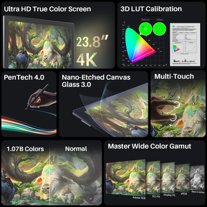 Huion Kamvas Pro <span class=keywords><strong>24</strong></span> (รุ่นที่ 3) แท็บเล็ตกราฟิกสำหรับวาดภาพระดับมืออาชีพ ขนาด 23.8 นิ้ว ความละเอียด 4K Ultra HD พร้อมหน้าจอ รองรับแรงกด 16384 ระดับ - Product Image 2