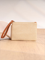 Dompet Jerami Musim Panas Tas Koin Dompet Mini Modis Tas Fashion Hadiah untuk Wanita
