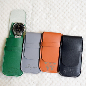 Cross-border Leather <b>Watch</b> Bag, Single <b>Watch</b> Organizer, Flip-top <b>Watch</b> <b>Case</b>, Quartz <b>Watch</b> Crystal Scratch-resistant Leather - Product Image 1