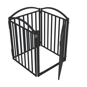 คอกสุนัขสำหรับสุนัขในร่ม-โครงสร้างโลหะแข็งพร้อมปุ่มปิดหนัก32นิ้ว6แผงสำหรับสุนัขขนาดเล็กและขนาดกลาง - Product Image 3