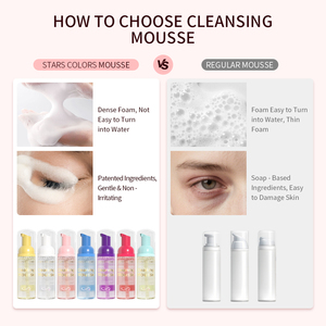 STARS COLORS Champú Profesional para Extensiones de Pestañas, Marca Privada, Venta al por Mayor, Espuma Limpiadora Suave para Ojos - Product Image 5