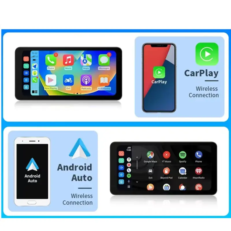 Zmecar IP67 กันน้ํารถจักรยานยนต์ carplay หน้าจอสัมผัสขนาด 5 นิ้วรถจักรยานยนต์ GPS พร้อม carplay Android ระบบนําทางรถจักรยานยนต์อัตโนมัติ