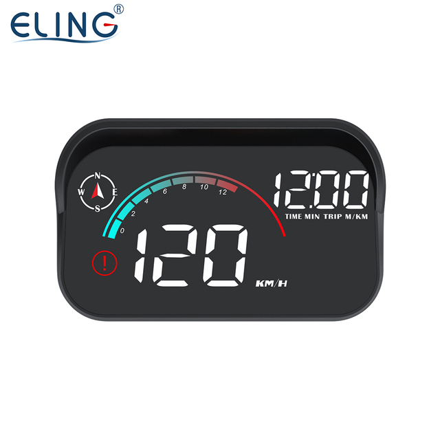 ELING Digital HUD GPS Speedometer Clock Head up Speed Display MPH KM/H for All Vehicles Car Marine Boat ATV UTV