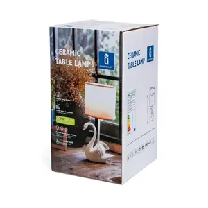 Lámpara de mesa de cerámica E14 (sin fuente de luz) ideal para iluminación decorativa y ambiente en hogares u oficinas. - Product Image 3