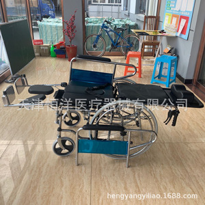 608 Fully <b>Reclining</b> Wheelchair Manual Steel Pipe For Elderly And Disabled - Product Image 3