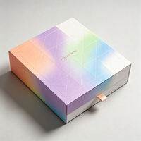 Boîte à tiroir en carton rigide écologique, finition mate avec dorure à chaud, emballage de parfum haut de gamme réutilisable