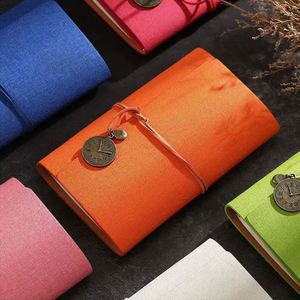 A6 Creative Spiral-Bound Notebook Multi Color Refillable Handmade Planner PU Leather Cover Retro Notebook <b>Diary</b> - Product Image 2