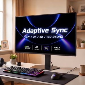 จอเกมมิ่งขนาด 27 นิ้ว ได้รับการรับรองมาตรฐาน CE ความละเอียด 2K 4K รองรับ Adaptive Sync 160Hz 240Hz หน้าจอ IPS ตอบสนองรวดเร็ว สำหรับเล่นเกมและใช้งานสำนักงาน - Product Image 1