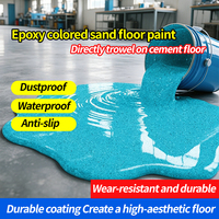 Peinture de sol autolissante époxy à base de sable coloré pour sols en ciment, antidérapante, résistante à l'usure, imperméable et résistante au soleil, pour surfaces carrelées