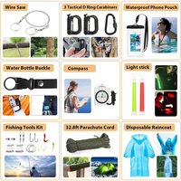 Sac de secours pour la randonnée, la survie en plein air, les outils de survie, le kit de survie en plein air, les accessoires de camping, les accessoires de plein air