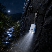 Lampe torche LED rechargeable à manivelle, étanche IP56, à intensité variable, blanche/RGB, porte-clés SOS, pour le camping, la randonnée et les voyages en extérieur