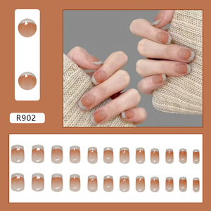 Milk White 3D Flash French Manicure Set 24 piezas <span class=keywords><strong>Elegant</strong></span> Girls' All-Match Extraíble Wearable <span class=keywords><strong>Nails</strong></span> Venta caliente <span class=keywords><strong>Art</strong></span> Stickers Calcomanías - Product Image 2