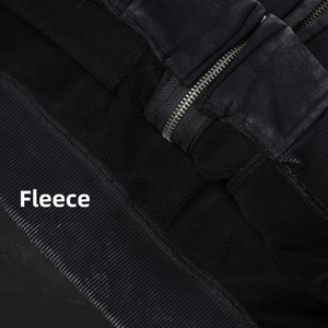 Sudadera con Capucha para Hombre, Negra, con Cierre, Lavada al Ácido, de Alta Calidad, Informal, con Detalles de Parches - Product Image 4