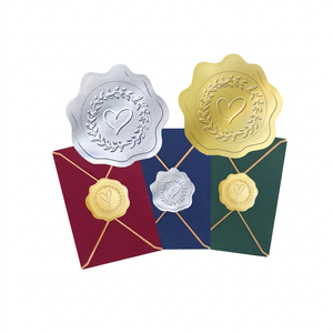 Custom Matte Gold & Silver Vinyl <b>Waterproof</b> Embossed Logo <b>Labels</b> Permanent Adhesive Stickers for Gift Packaging - Product Image 1