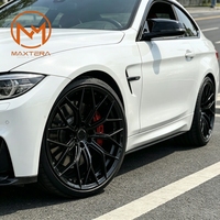Jantes de voiture pour passagers Maxtera forgées sur mesure, finition noire brillante, style HE1-FF, pour BMW M2 M3 M4 Audi RS AMG C63 E63s Tesla Supra, jantes en alliage
