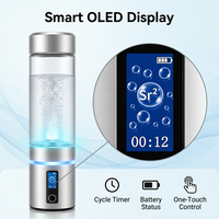 Générateur d'eau hydrogénée portable 3000ppb, électrolyse rapide, technologie SPE PEM, antioxydant, bouteille d'eau riche en hydrogène rechargeable