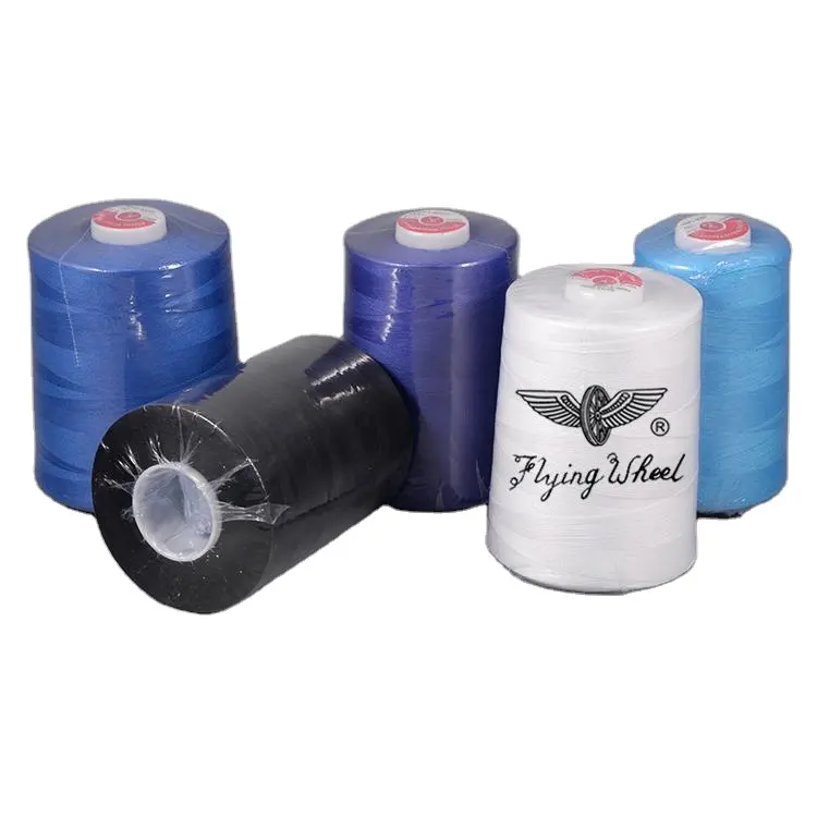 tkt 120 sewing thread 100% spun polyester threads in china 40/2 poly poly core spun polyester