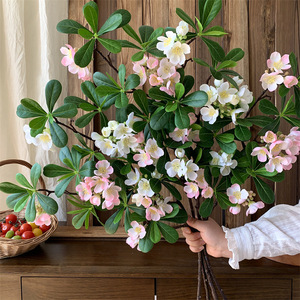 Flores Artificiales de Pittosporum Tobira de Muyu Chronicles, Ramas Individuales de Seda Blanca y Rosa, Decoración para el Hogar y la Oficina, Impresión 3D - Product Image 1