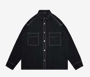 Giacca da <span class=keywords><strong>uomo</strong></span> di fascia alta primavera autunno retrò giacca da <span class=keywords><strong>uomo</strong></span> in puro cotone tinta unita traspirante in <span class=keywords><strong>lino</strong></span> alla moda camicia Design - Product Image 1