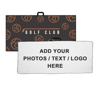 Serviette de golf premium en tissu gaufré avec boucle de suspension centrale, grande serviette de caddie épaisse pour le nettoyage des clubs