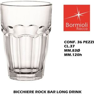 Juego de 36 Vasos de Vidrio Transparente para Bar, Configuración de Vasos Largos, Clase 37 - Product Image 1