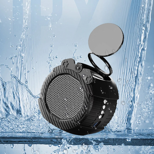 IP68 Portable 360-Degree LED for USB Wireless Speaker Built-in Microphone Adjustable Height Mobile Power Charger Desktop