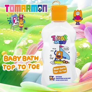Özel etiket bebek bakım ürünleri gözyaşı ücretsiz uzun ömürlü nemlendirici bebek şampuanı ve duş jeli
