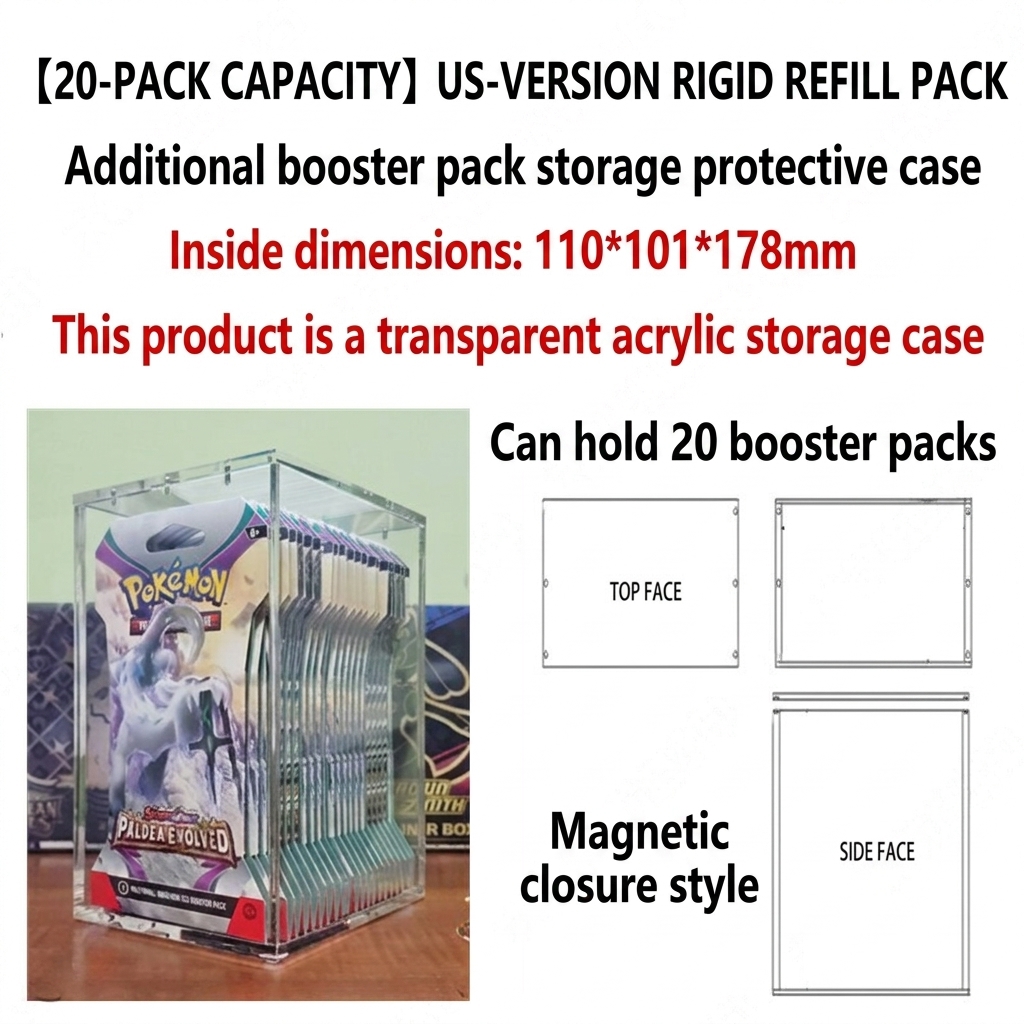 [20-Pack Capacity] Hard-Shell Refill Pack Storage Box
