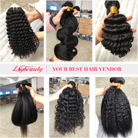 Cheveux Indiens Bouclés Bruts, Lot de Mèches d'Extensions de Cheveux Humains Indiens Naturels en Gros, Paquets de Cheveux Bruts Indiens du Fournisseur