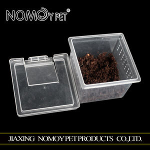 NOMOYPET, venta al por mayor, caja de cría cuadrada pequeña transparente, jaula de Tarantula para Reptiles - Product Image 5