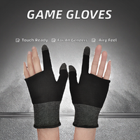 Gants de jeu pour téléphone à deux doigts, nouveau design, accessoires de jeu pour hommes et femmes avec fibre d'argent nanométrique, nouveau gant de jeu pour écran tactile