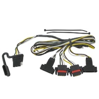 Kit de câblage robuste 12V 24V pour éclairage de travail LED à 2 fils, pour camion tout-terrain, SUV, projecteur, avec câble de commutation et faisceau 1 vers 2