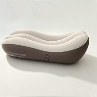 Fauteuil de relaxation gonflable et pliable en PVC, minimaliste moderne, pour une personne, avec repose-pieds, flocage, pour extérieur, transfrontalier