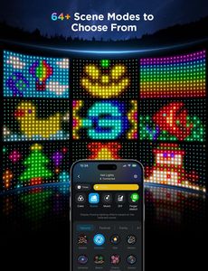 Ngoài trời nhựa <span class=keywords><strong>Net</strong></span> đèn 10m rgbic 480 <span class=keywords><strong>Led</strong></span> 64 chế độ IP65 không thấm nước Alexa Google trợ lý ứng dụng điều khiển pin giáng sinh - Product Image 6